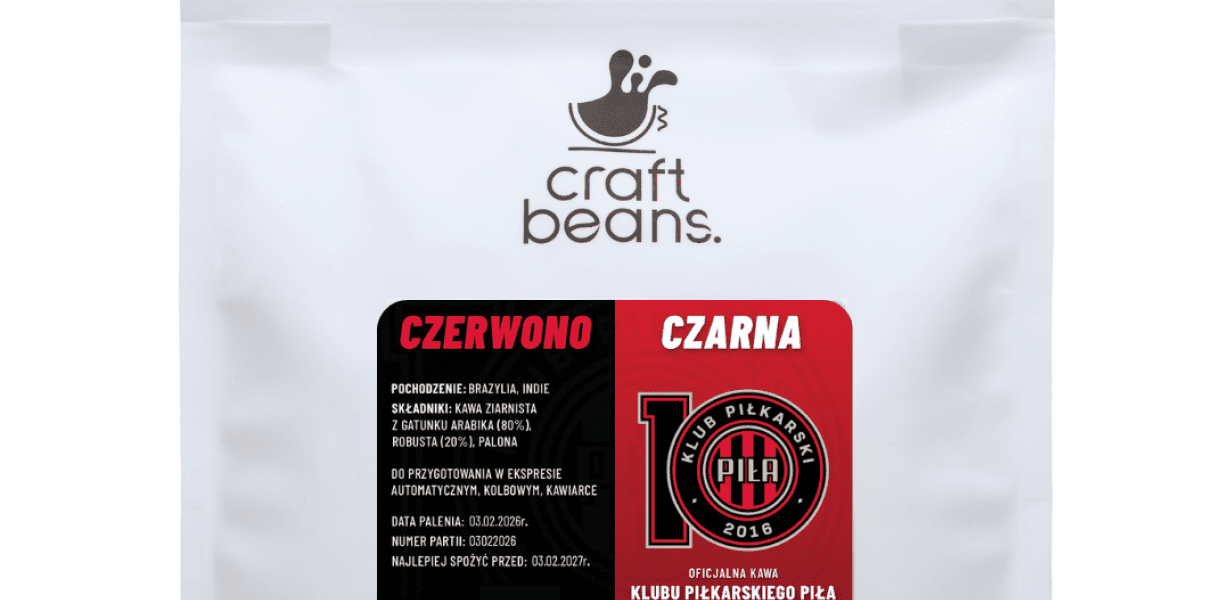 Czerwono-Czarna – Oficjalna Klubu Piłkarskiego Piła - kawa od Craft Beans