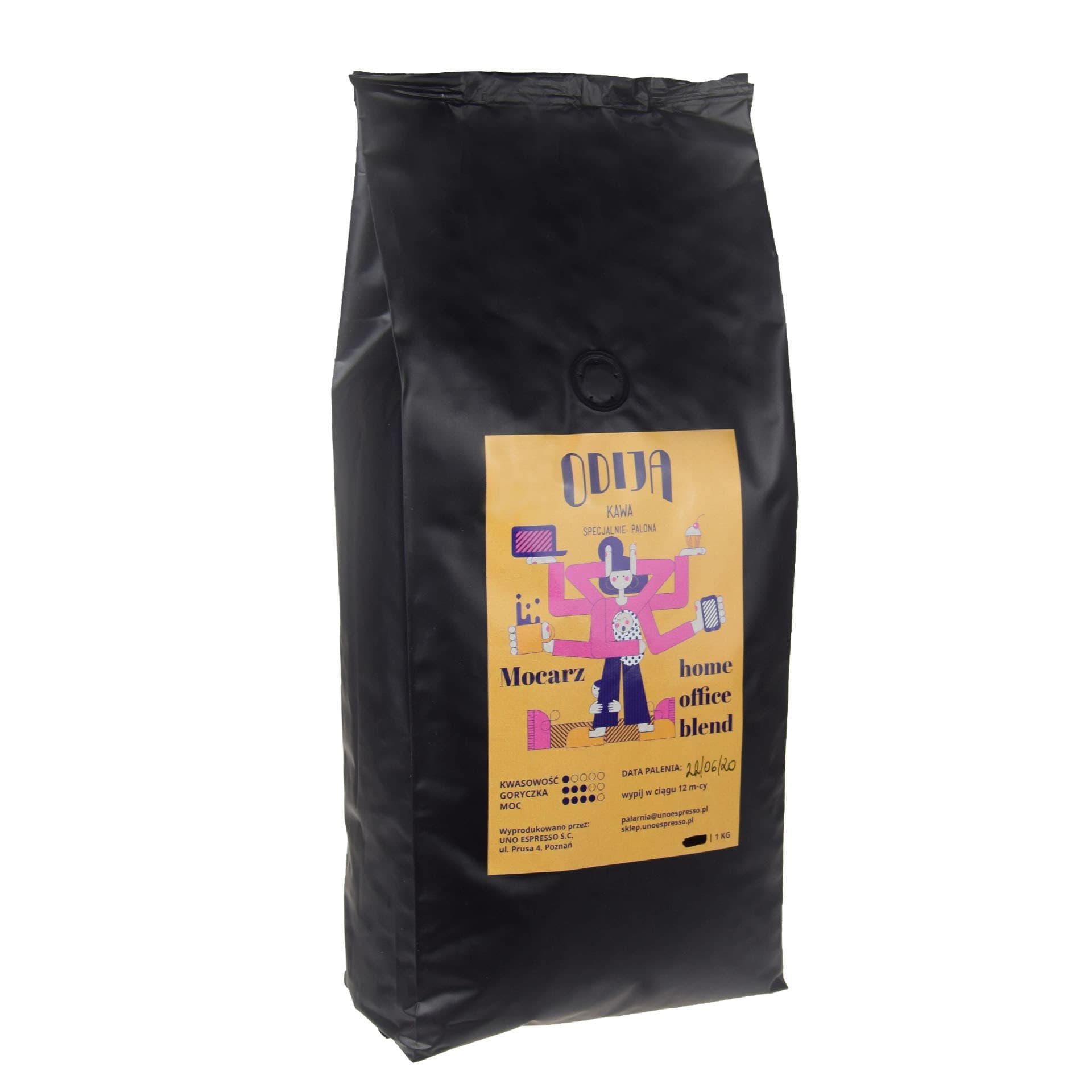 ODIJA Home Office Mocarz 80%, ziarno - kawa od Uno Espresso, Etiopia