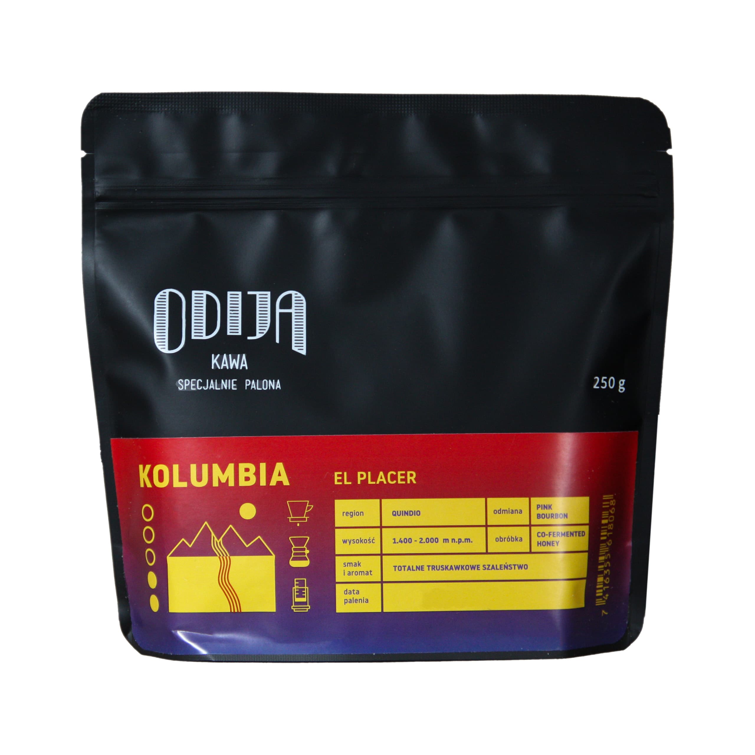 ODIJA Kolumbia el Placer, co-ferment - kawa od Uno Espresso, Kolumbia