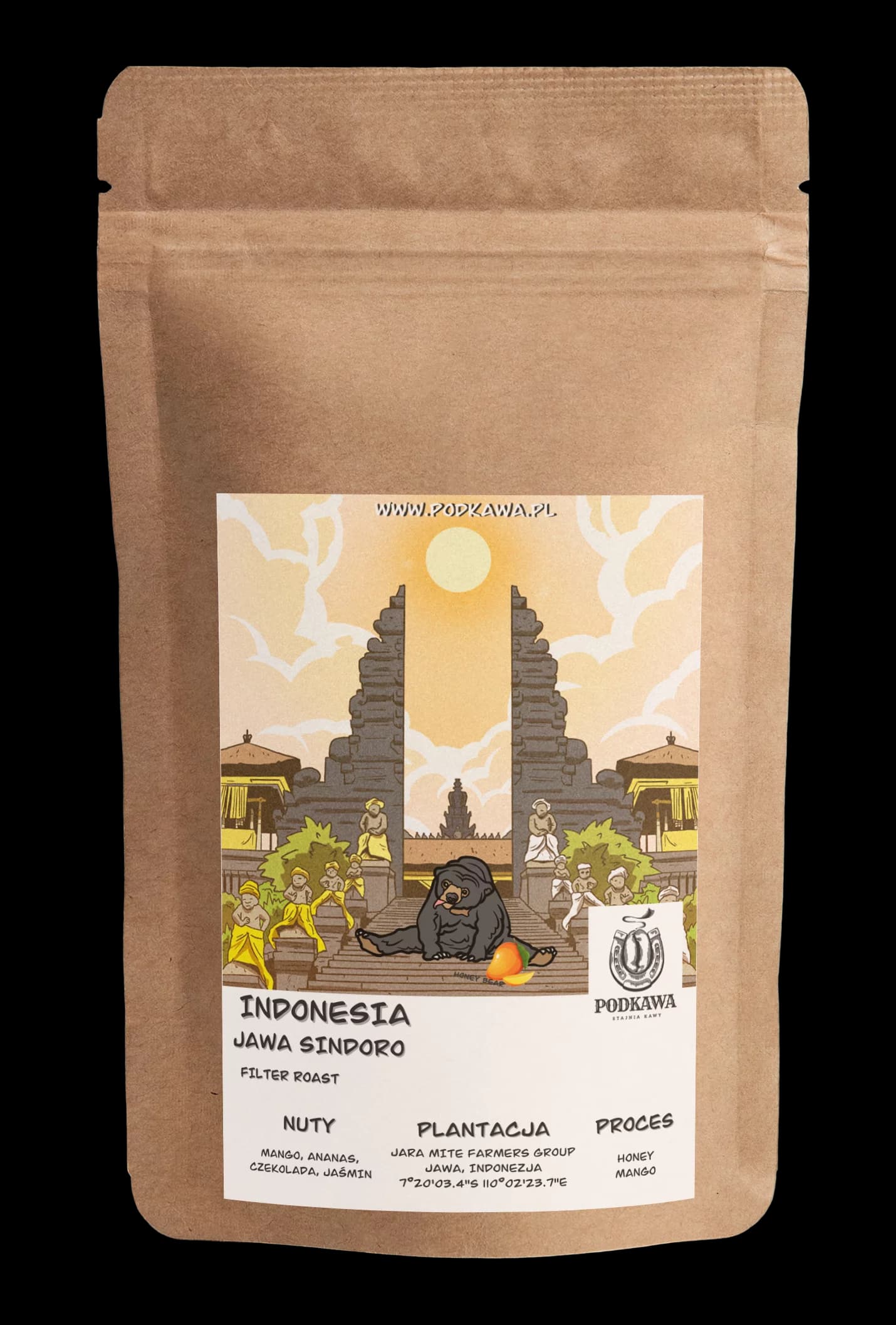 Indonezja Jawa Sindoro HONEY MANGO Roast - kawa od Podkawa, Indonezja