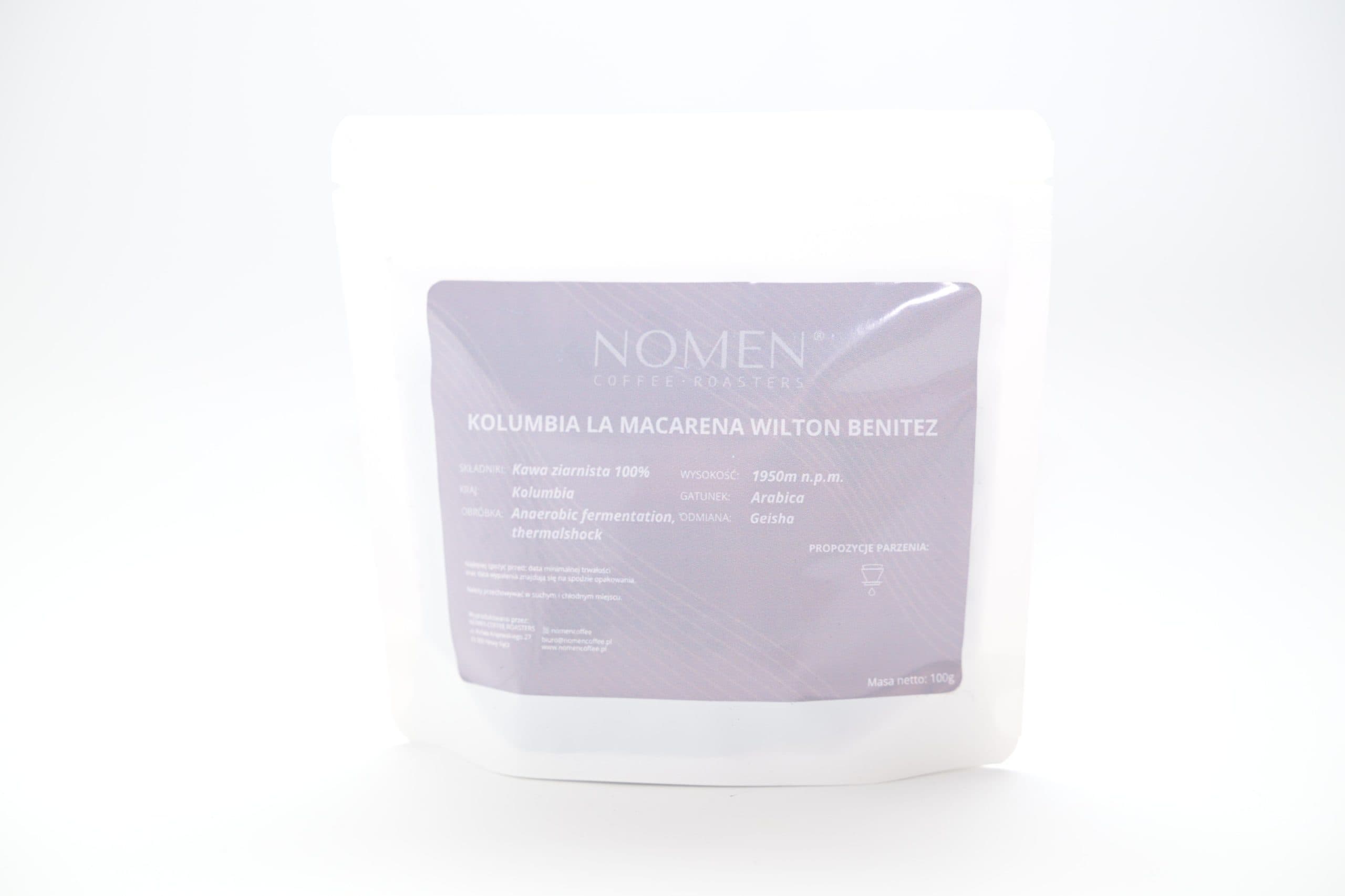 Kolumbia La Macarena Wilton Benitez Arabica przelew - kawa od NOMEN, Kolumbia