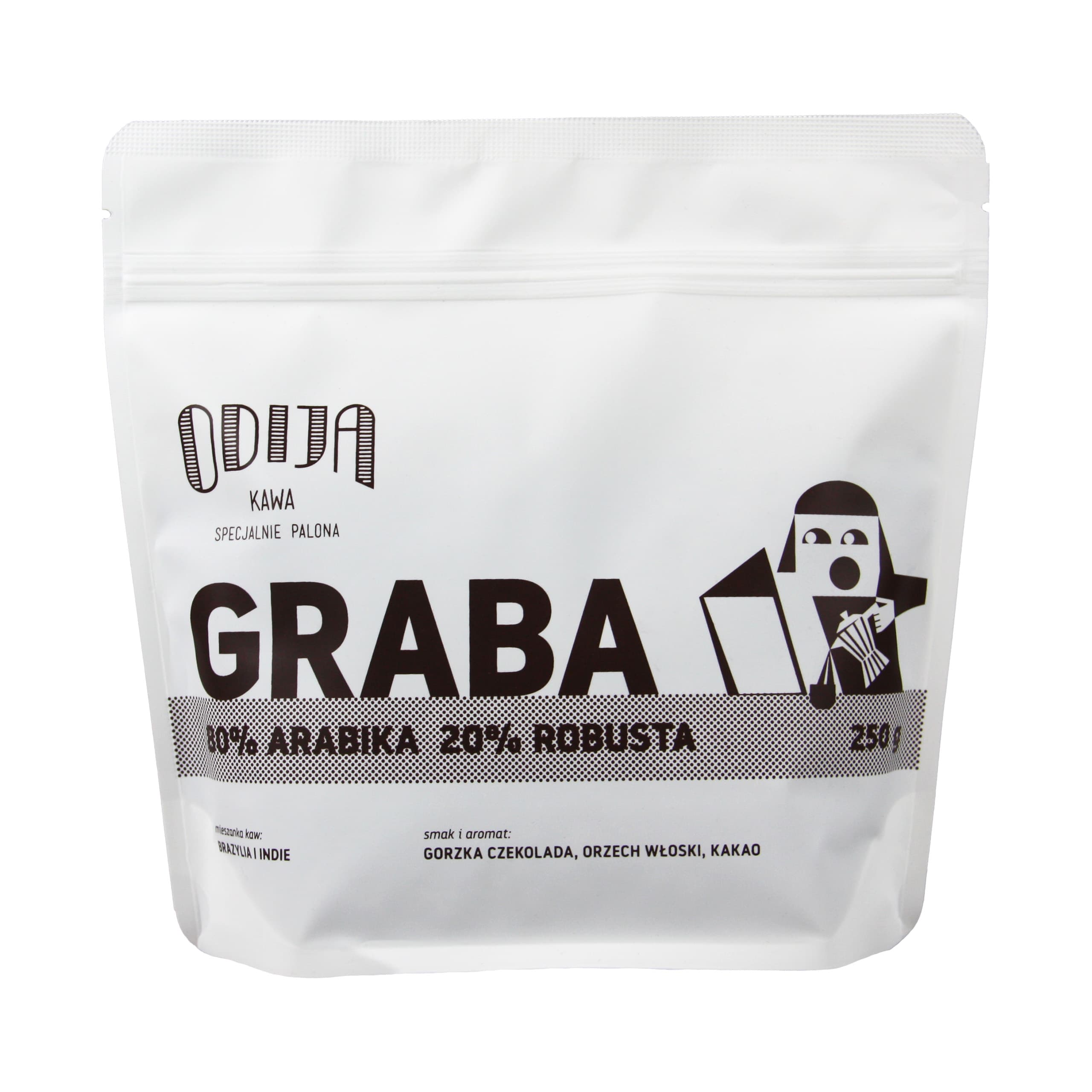 ODIJA GRABA 80% Arabika ziarno - kawa od Uno Espresso, Brazylia